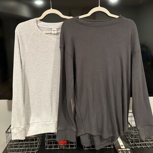 Abercrombie & Aritzia waffle long sleeve bundle size M